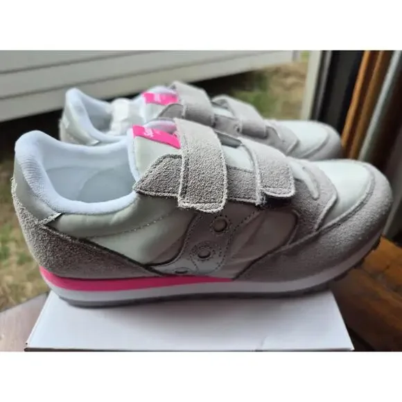 NIB Saucony Kids Jazz Double Hook Loop Sneaker Shoes Big Kid US size 6 M leather - Picture 3 of 6